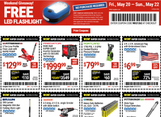 Harbor Freight Coupon Ad May 20 – May 22, 2022