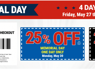 Harbor Freight Memorial Day Coupon Sale May 27 – May 30, 2022