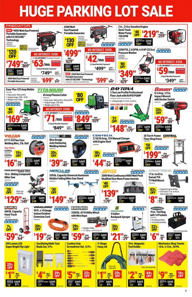 Harbor Freight Huge Parking Lot Sale May 31 Jun 05, 2022