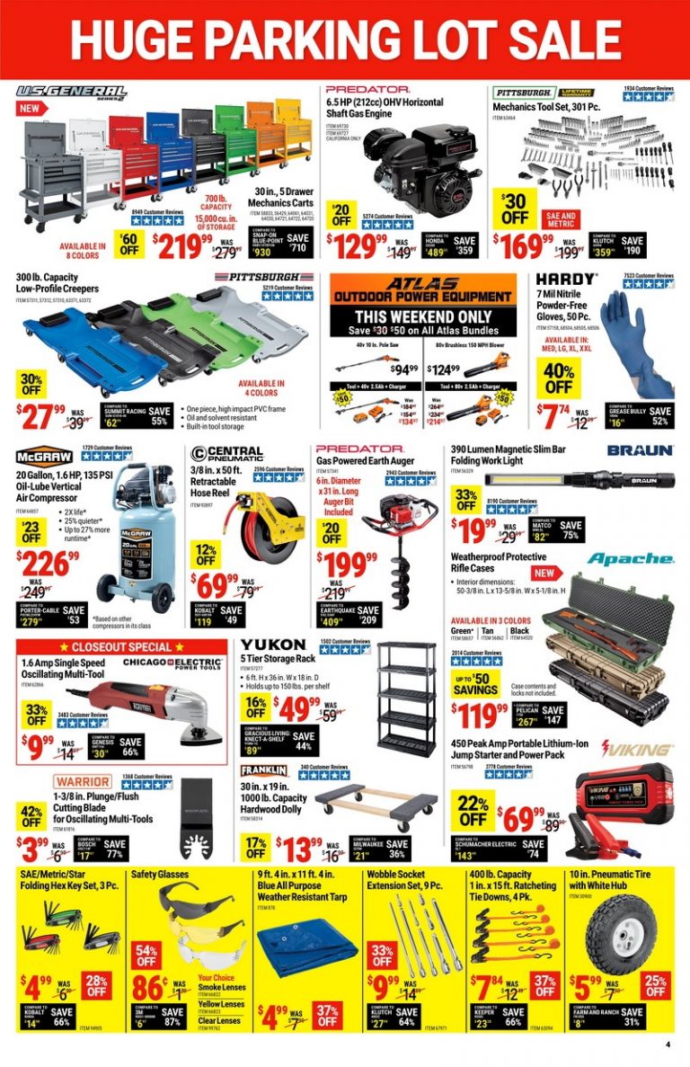Harbor Freight Huge Parking Lot Sale May 31 Jun 05, 2022