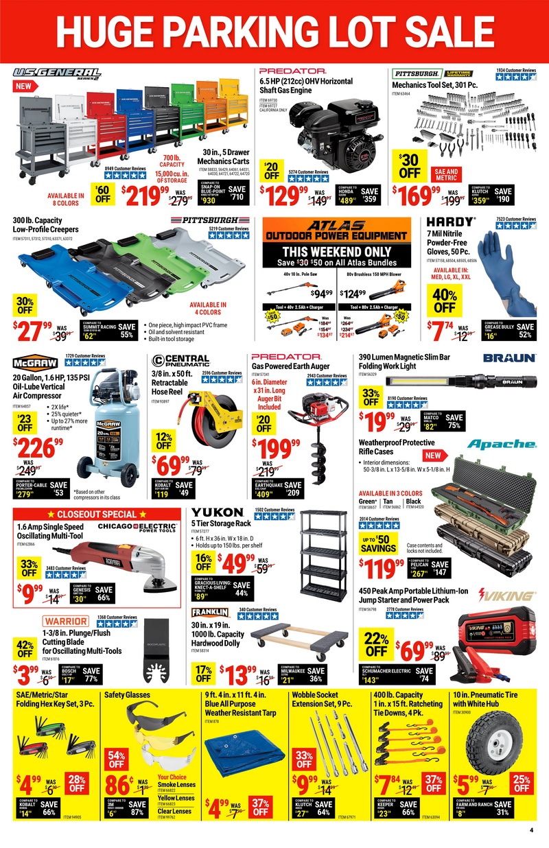 Harbor Freight Huge Parking Lot Sale May 31 Jun 05, 2022