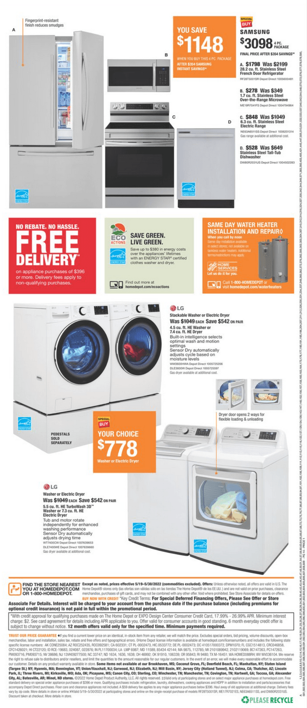 Home Depot Memorial Day Ad May 19 May 30, 2022