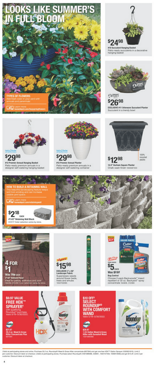 Home Depot Memorial Day Ad May 19 May 30, 2022