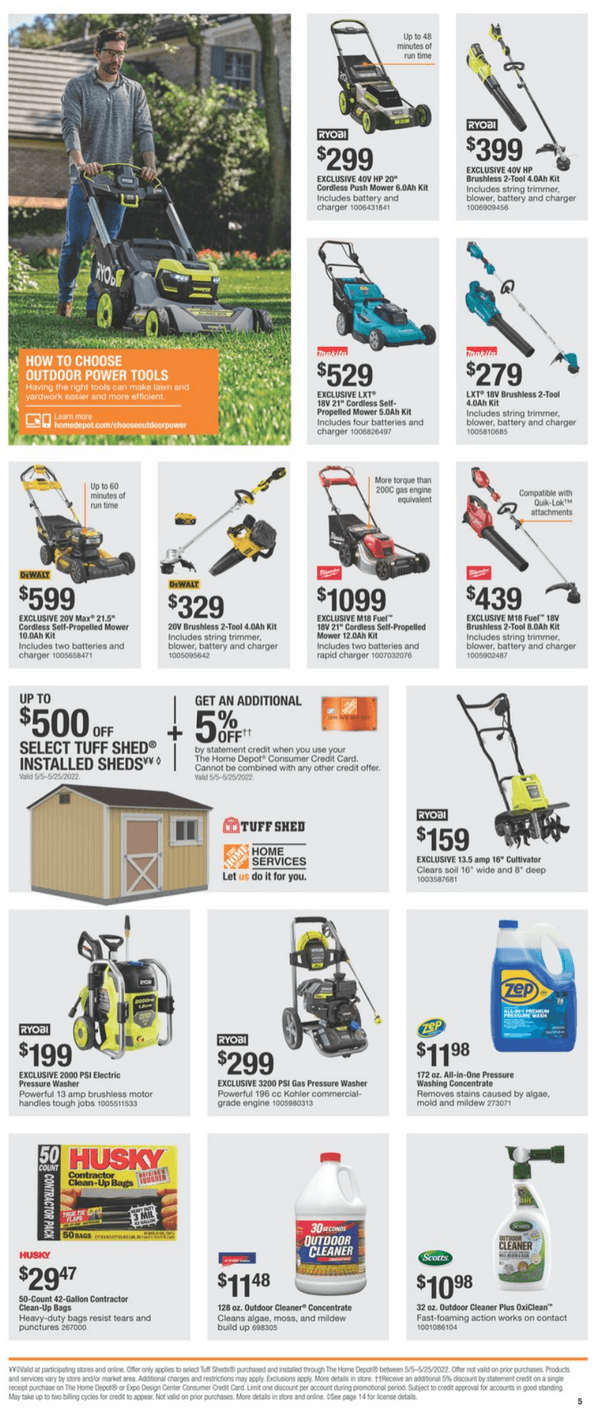 Home Depot Memorial Day Ad May 19 May 30, 2022