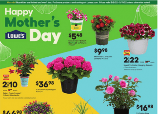 Lowe’s Weekly Ad May 05 – May 11, 2022 (Mother’s Day Promotion Included)