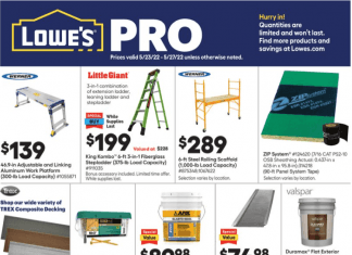 Lowe’s Weekly Pro Ad Apr 23 – Apr 27, 2022