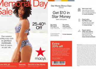 Macy’s Memorial Day Sale May 25 – May 30, 2022
