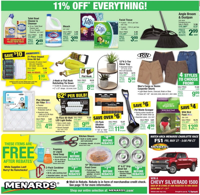 Menards Weekly Ad May 12 – May 21, 2022