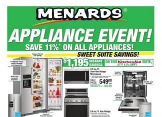 Menards Memorial Day Appliance Event May 25 – Jun 05, 2022