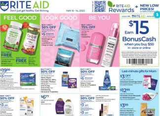 Rite Aid Weekly Ad May 08 – May 14, 2022