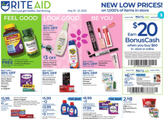 Rite Aid Weekly Ad May 15 – May 21, 2022