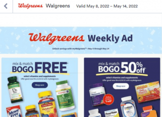 Walgreens Weekly Ad May 08 – May 14, 2022