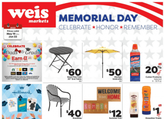 Weis Markets Monthly Sale May 19 – June 22, 2022
