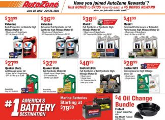 AutoZone Monthly Circular Jun 28 – Jul 25, 2022