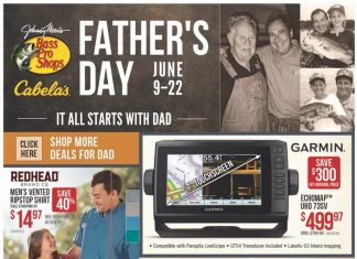 Bass Pro Shops Father’s Day Sale Jun 09 – Jun 22, 2022