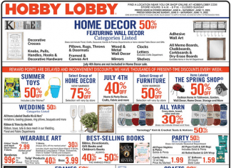 Hobby Lobby Weekly Ad Jun 05 – Jun 11, 2022