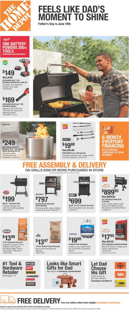 Home Depot Father's Day Ad Jun 09 Jun 19, 2022