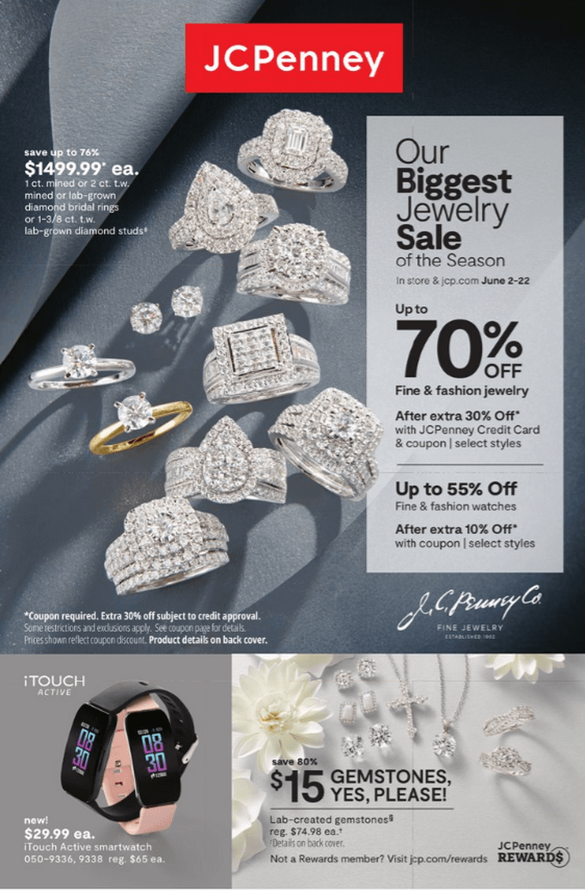 JCPenney Biggest Jewelry Sale of the Season Jun 06 Jun 22, 2022