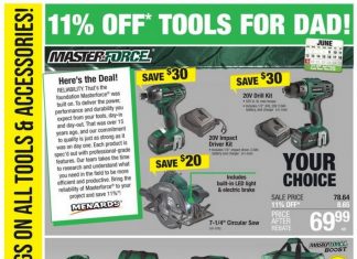Menards Tools for Dad Sale Jun 09 – Jun 18, 2022