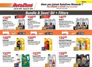 AutoZone Monthly Circular Jul 26 – Aug 22, 2022