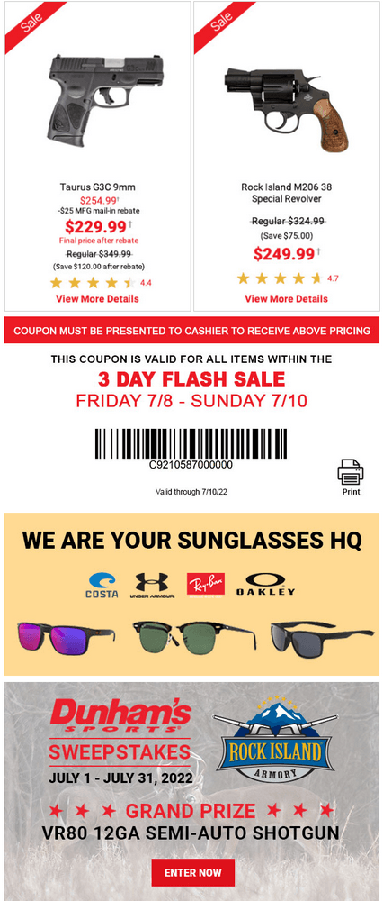 Dunham 39 s Sports Flash Sale Jul - Dunhams Sports 0708 0710 10