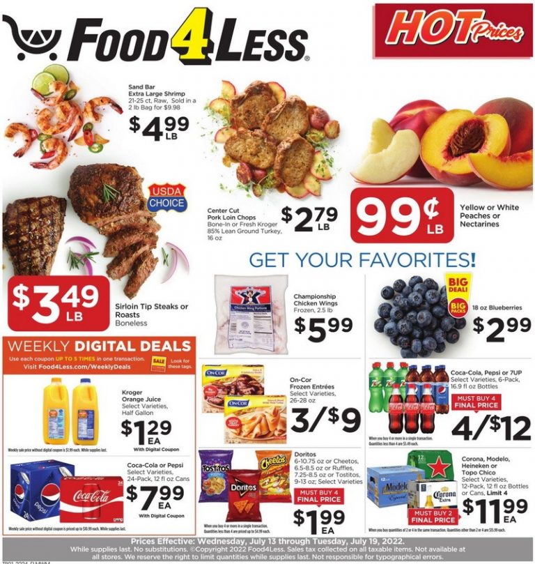 Food 4 Less Weekly Ad Jul 13 – Jul 19, 2022