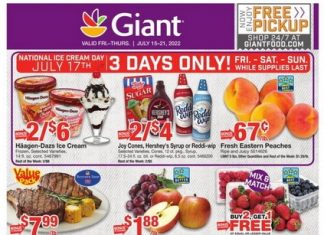 Giant Food Weekly Ad Jul 15 – Jul 21, 2022