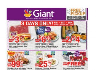 Giant Food Weekly Ad Jul 22 – Jul 28, 2022
