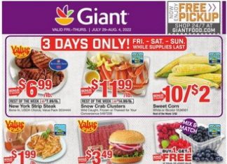 Giant Food Weekly Ad Jul 29 – Aug 04, 2022