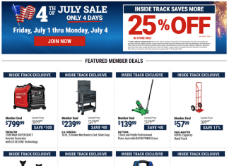 Harbor Freight Inside Track Saving Jul 01 – Jul 04, 2022