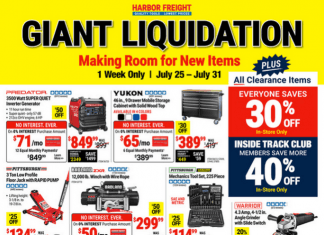 Harbor Freight Giant Liquidation Sale Flyer Ad Jul 25 – Jul 31, 2022
