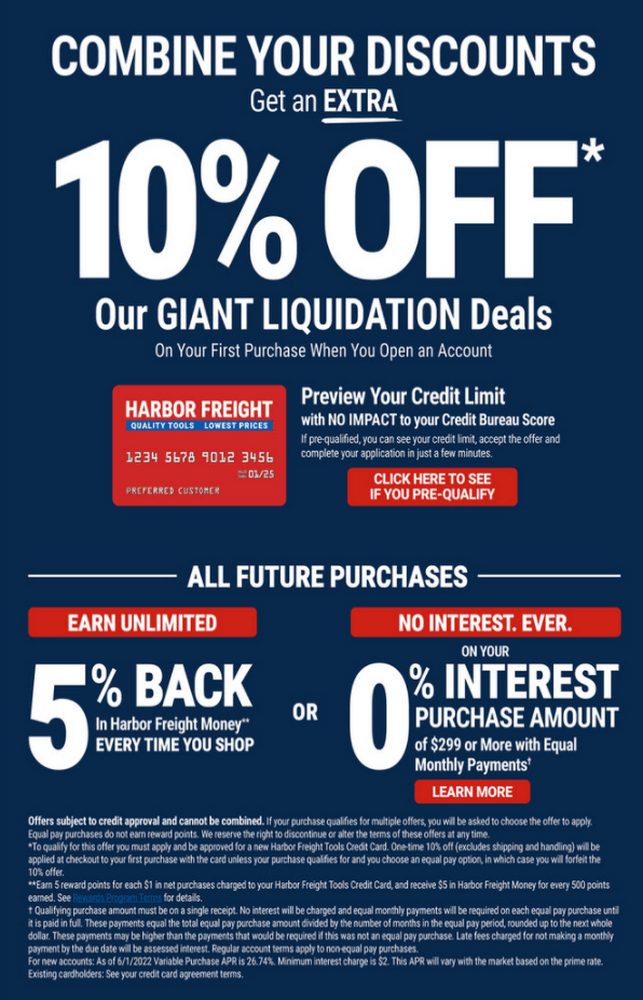 Harbor Freight Giant Liquidation Sale Flyer Ad Jul 25 Jul 31, 2022