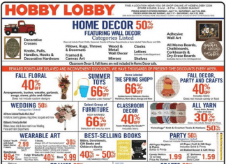 Hobby Lobby Weekly Ad Jul 18 – Jul 23, 2022
