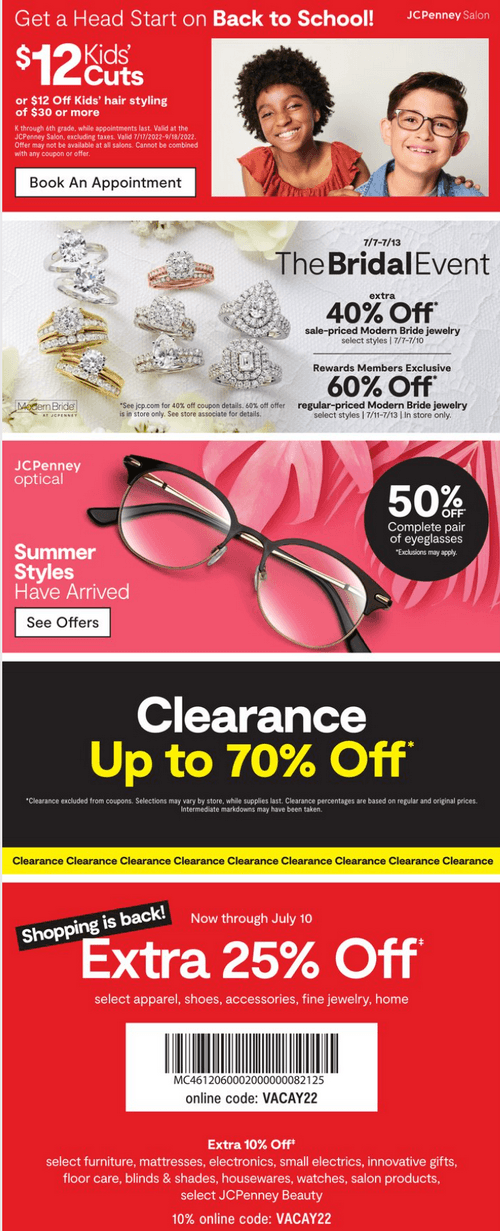 JCPenney Doorbusters Sale Jul 07 Jul 10, 2022