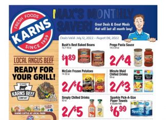 Karns Quality Foods Monthly Ad Jul 12 – Aug 08, 2022