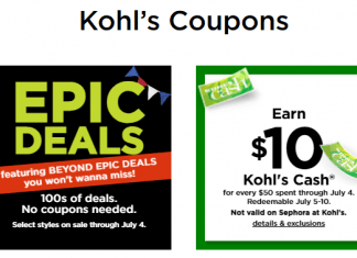 Kohl’s Coupon Sale Until Jul 04, 2022