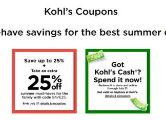 Kohl’s Coupon Sale Until Jul 31, 2022