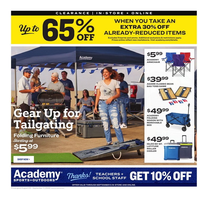Academy Sports + Outdoors Outdoors Ad Aug 30 Sep 11, 2022
