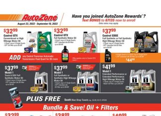 AutoZone Monthly Circular Aug 23 – Sep 19, 2022