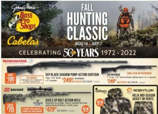 Bass Pro Shops Fall Hunting Classic Sale Aug 18 – Sep 07, 2022