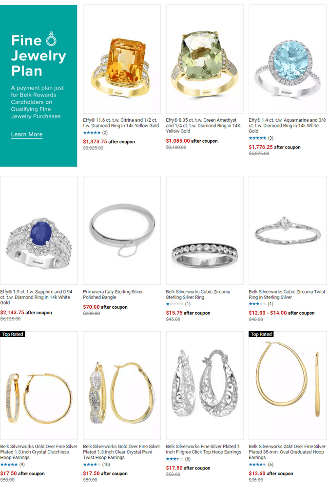 Belk Fine Jewelry & Belk Silverworks Sale Aug 19 Aug 21, 2022