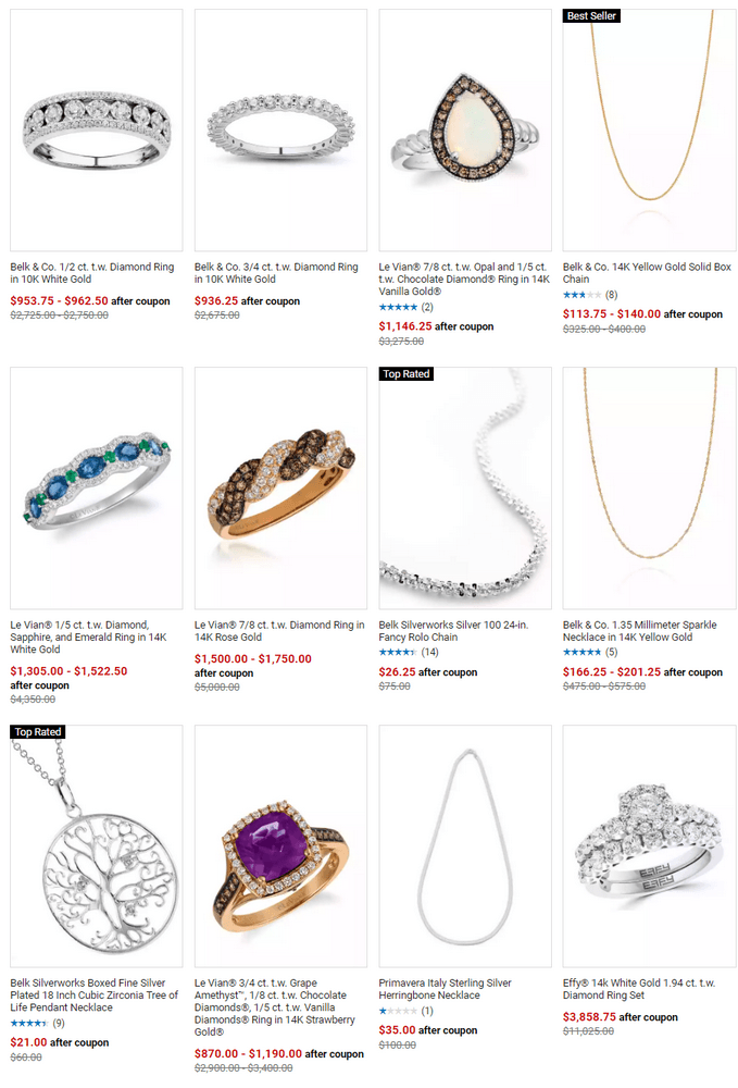 Belk Fine Jewelry & Belk Silverworks Sale Aug 19 Aug 21, 2022