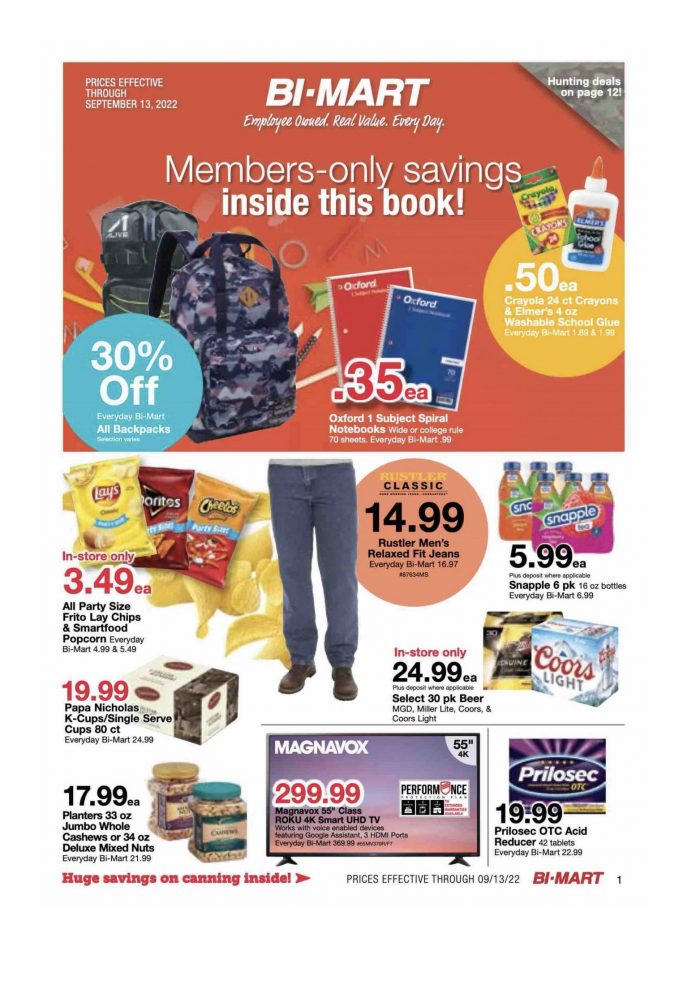 BiMart Weekly Ad Aug 30 Sep 13, 2022