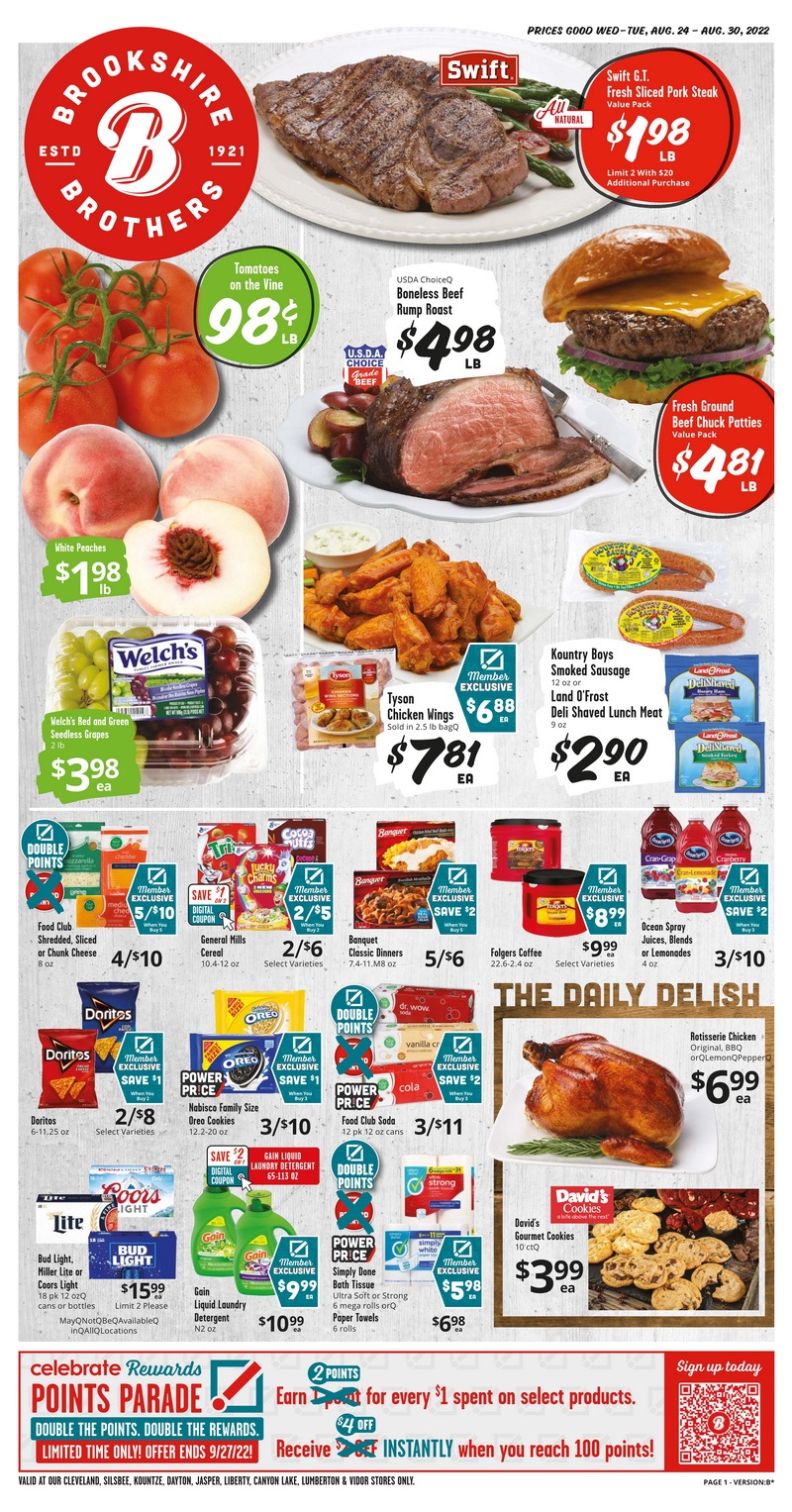 Brookshire Brothers Weekly Ad Aug 24 Aug 30, 2022