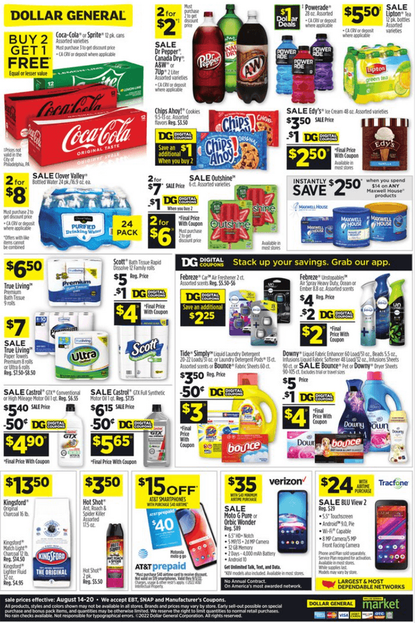 Dollar General Weekly Ad Aug 14 Aug 20, 2022