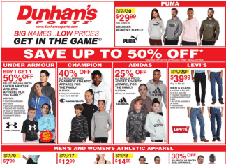 Dunham’s Sports Weekly Ad Aug 27 – Sep 01, 2022