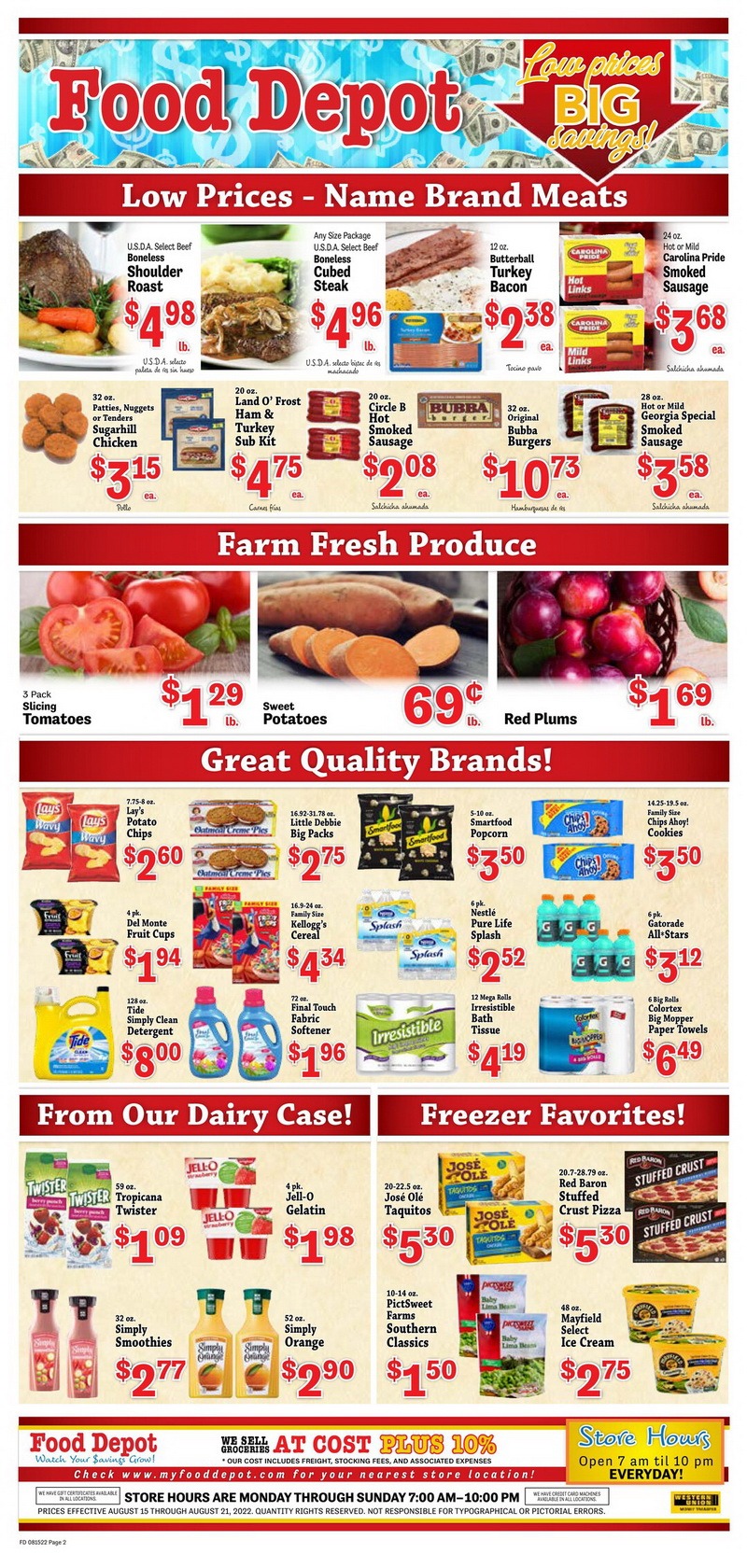 Food Depot Weekly Ad Aug 15 Aug 21, 2022