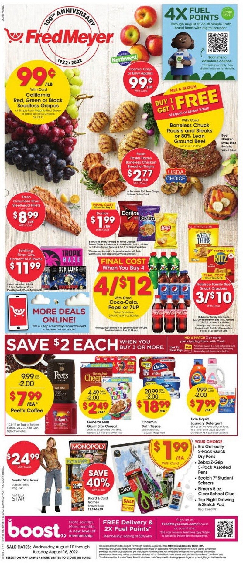 Fred Meyer Weekly Ad Aug 10 Aug 16, 2022