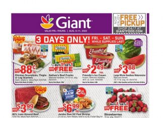 Giant Food Weekly Ad Aug 05 – Aug 11, 2022