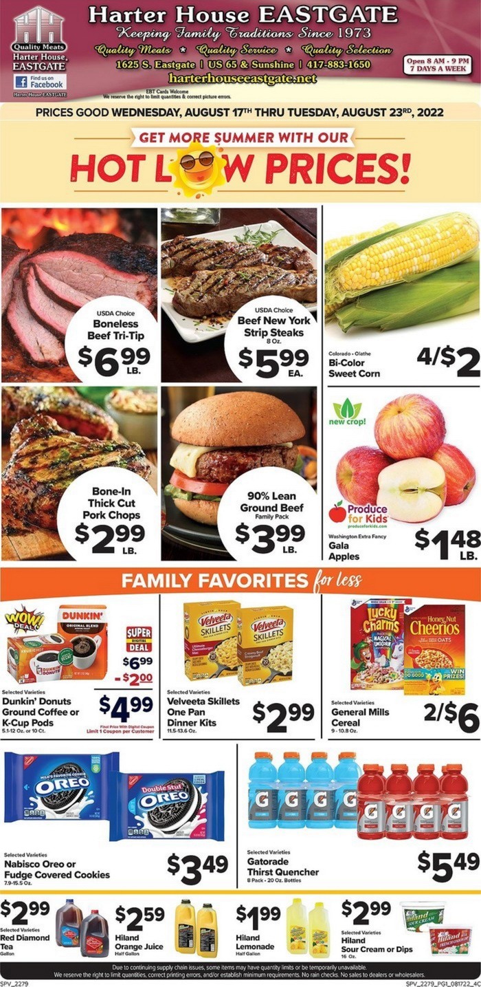 Harter House Weekly Ad Aug 17 Aug 23, 2022